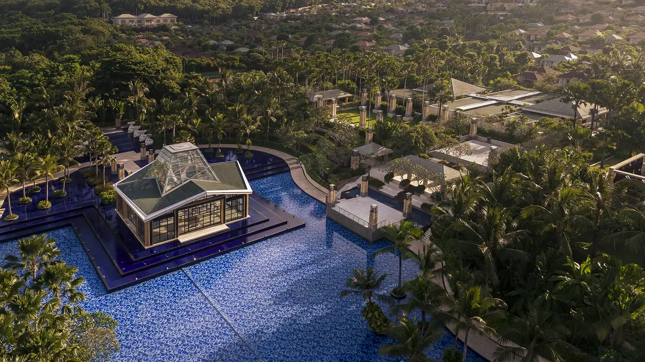 Mulia Resort Nusa Dua Bali — glass pool pavilion